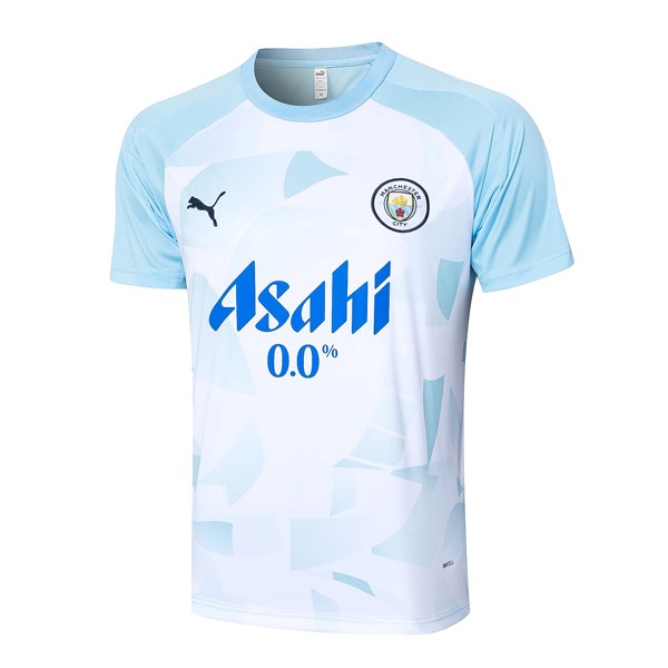 Maglia Formazione Manchester City 2024-2025 Blu Bianco